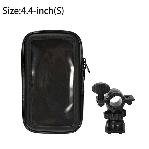 

easy installation waterproof abs 360 degrees rotate dual zipper with support holder handlebar mount phone bag bicycle motorbike cell pouches