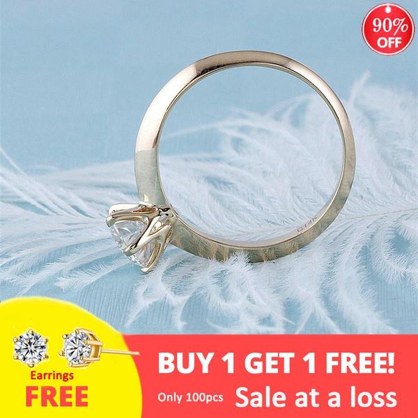 

cluster rings sent earrings engrave s925 stamp solid 925 silver ring original 14k gold filled wedding jewelry no fade allergy, Golden;silver