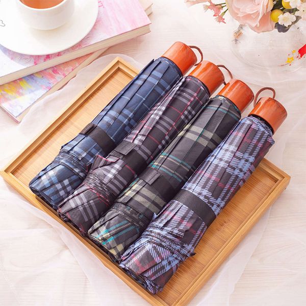 

folding business sunny umbrella men's three fold grid ten bone creative sunshade