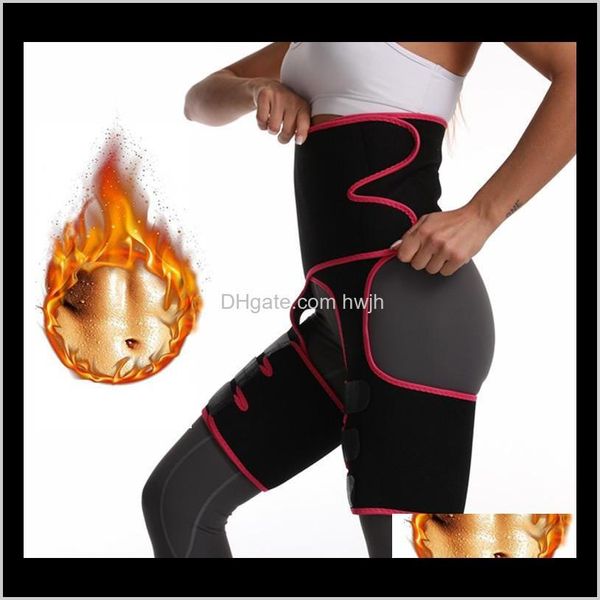 

us ship trainer 3in1 thigh trimmers with bulifter body shaper belt for waist support sport workout sweat bands otsoq e9pcw, Black;gray