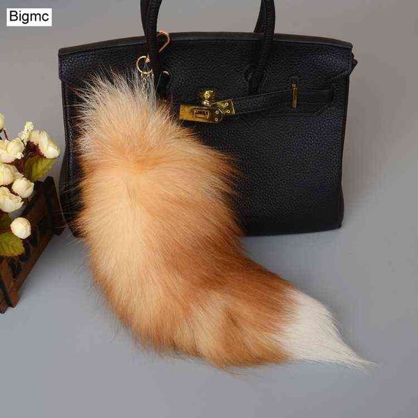 1 STÜCK Fuchsschwanz Anhänger Schlüsselanhänger 40 cm Pelz Pom Schlüsselanhänger Charme Tasche Auto Schlüsselanhänger Bestes Geschenk Schmuck K1644 Y220223