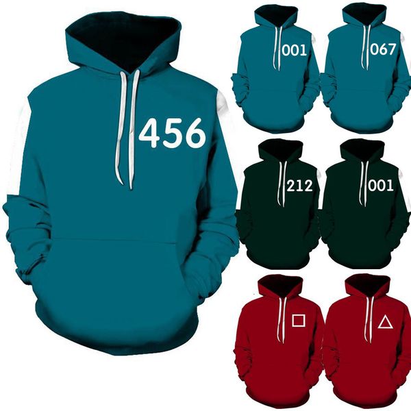 

women's hoodies & sweatshirts game squid hoodies 456 218 cotton jerseys streetwear pullovers gux2, Black