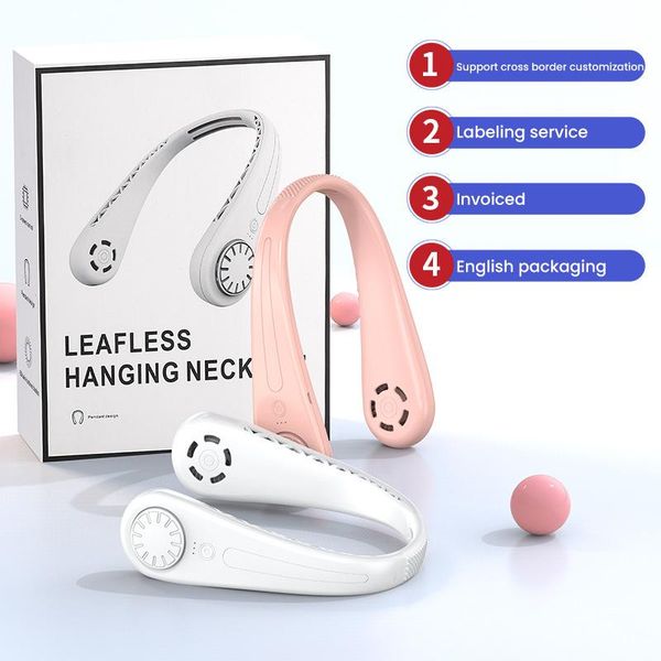 

electric fans wireless mini hanging neck fan portable bladeless usb charging cooling for outdoor sports leafless ventilador de cuello