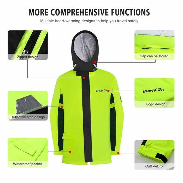 

raincoats d7ya rainproof coats pants impermeable motorcycle riding protective cloth rain suit for outdoor activities