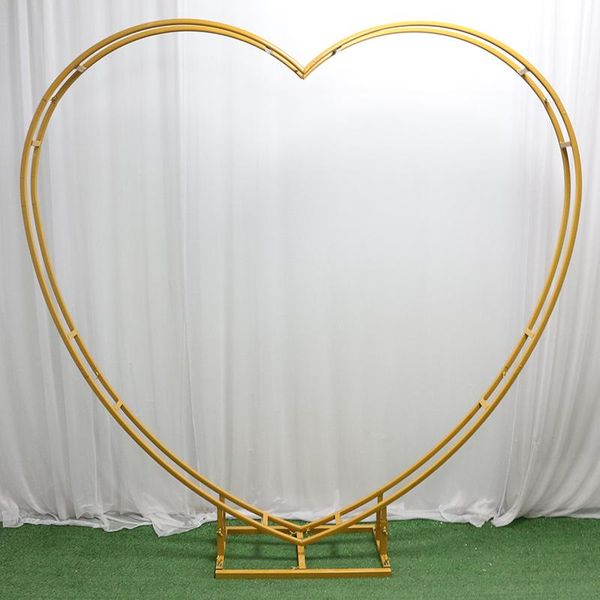 

wedding arch props heart-shaped wreath po frame love background decoration stage etiquette party