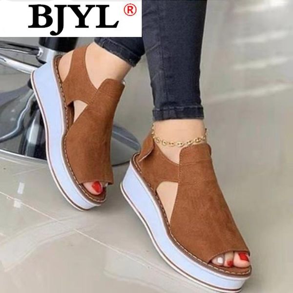 

sandals women summer platform open toe shoes 2021 fashion leather outdoor retro fish mouth beach for, Black