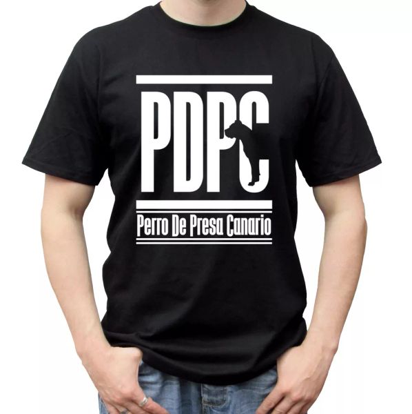 

pdpc perro de presa canario black t shirt dog tee - mens womens kids sizes, White;black