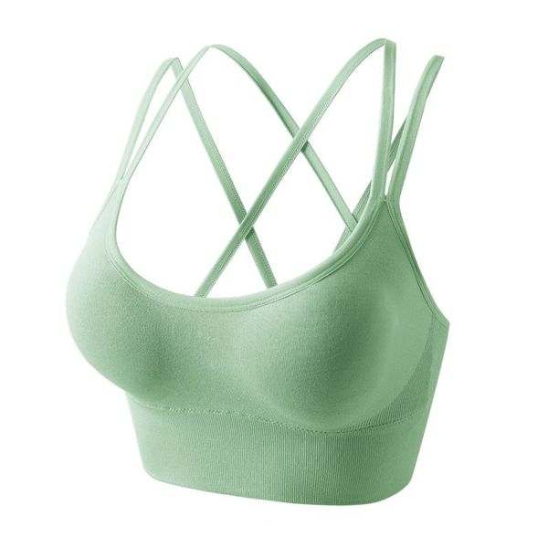 

sports bra women's beauty back yoga fitness running shaping cross european and american push up underwear outfit