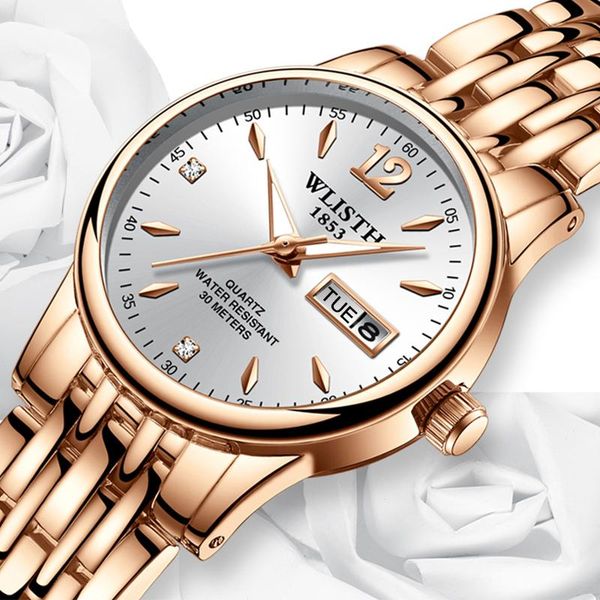 

wristwatches wlisth women watch simple small fresh casual quartz female luminous waterproof trend, Slivery;brown