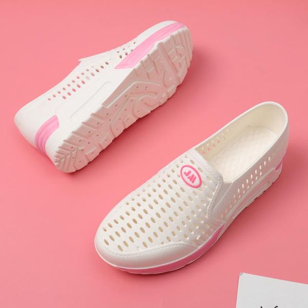 

sandals wedge women's summer thick bottom non-slip breathable coros shoes hidden height plastic white work women, Black