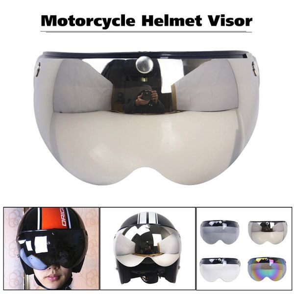 

motorcycle helmets universal windproof 3-snap helmet visor front flip up wind shield lens for sunglasses 2021