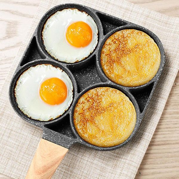 

pans omelet pan hole frying pot thickened non-stick egg hamburg making tool