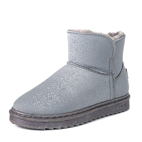 

boots mosaic patteren women snow classic designed pony men ankle winter shoes antiskid unisex, Black