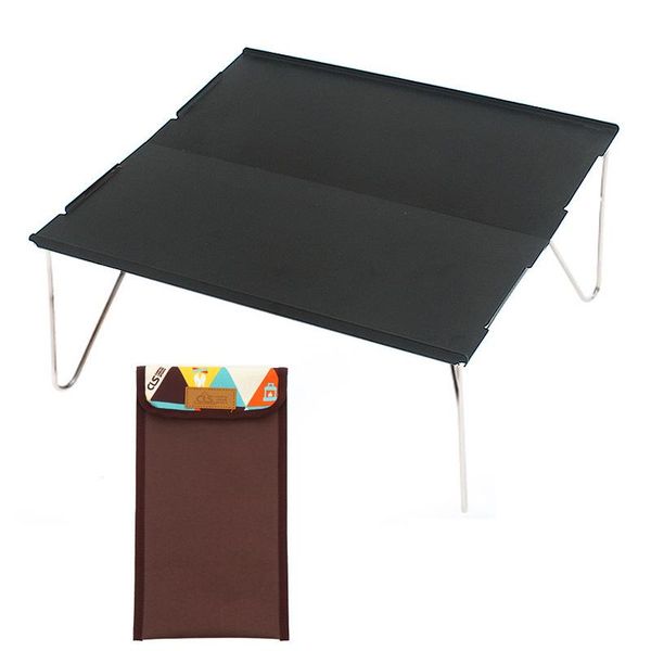 

outdoor mini folding table single aluminum board por mountain riding camping barbecue alloy computer camp furniture