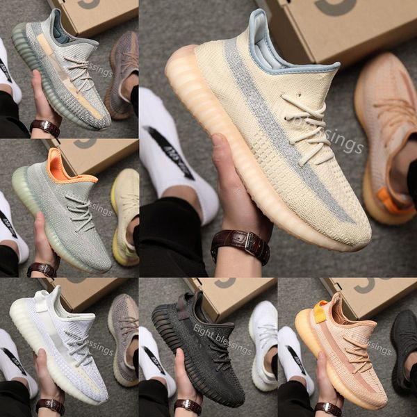 

2021 men's shoe 35s gray orange zebra high version popcorn couple sports running shoes casual trendy, White;red