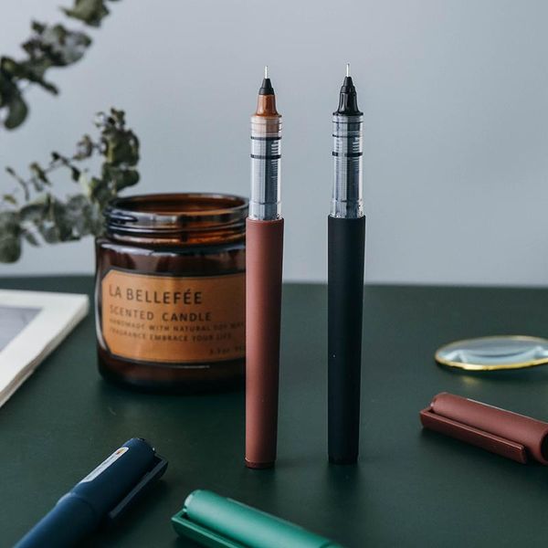 

retro color gel pen set 0.5mm ballpoint quick dry ink pens for student gift stationery school writing marker drawing f231