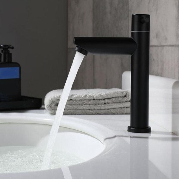 

bathroom sink faucets high guality basin single cold black 304 stainless steel handle washbasin tap