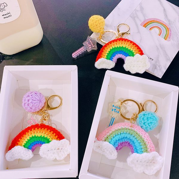 

cute rainbow cartoon keyring fairy figure doll key chain for woman bag children's book backpack keychain charm jewelry, Silver