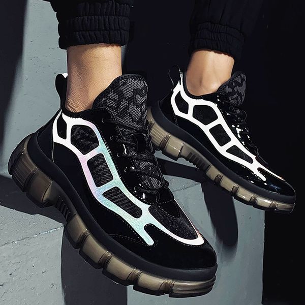 

464748 size dad shoes mens spring new mesh mens breathable shoes student fashionable shoes mens sports casual fashion, Black;white