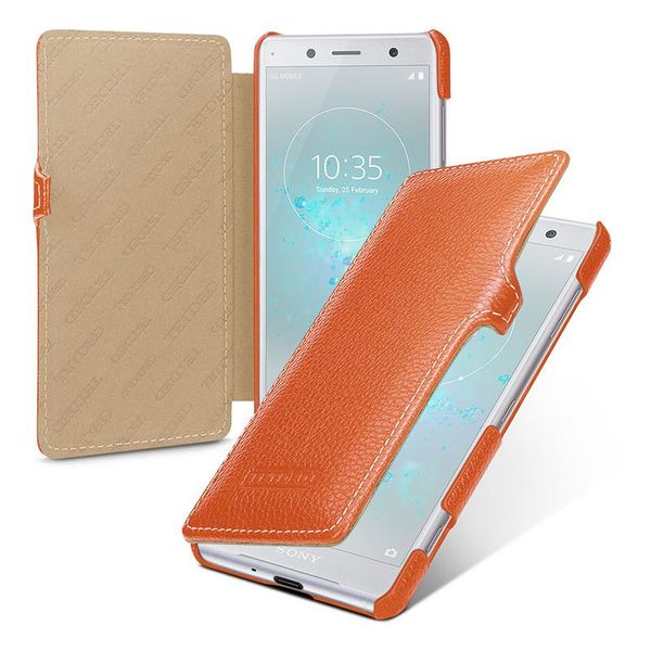 

compact case for fundas sony xz2 luxury genuine leather bag business flip cover xz2compact 5.0" capa cell phone cases