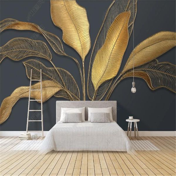 

wallpapers modern wallpaper for living room abstract plant flowers big leaves have become tv sofa background wall papers home decor mural