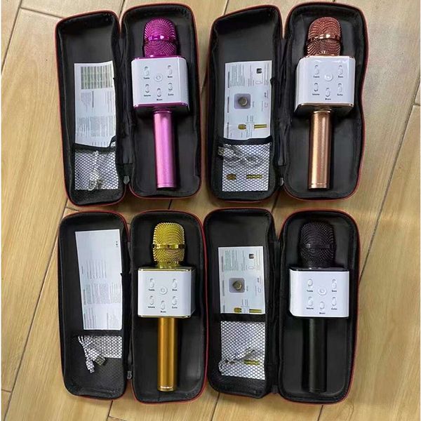 

q7 handheld microphones bluetooth wireless microphone ktv speaker mic microfono loudspeaker portable karaoke player high quality
