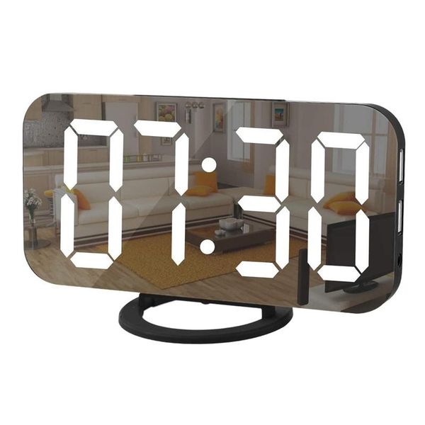 

other clocks & accessories digital alarm clock large mirrored led display,usb charger, snooze function dim mode beside desk for bedroom