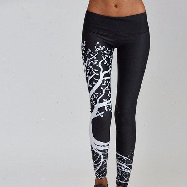 

women leggings fashion print elasticity camouflage fitness pant legins casual legging for plus size p30, Black