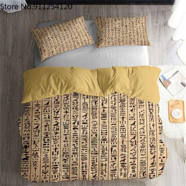 

bedding sets 3d set ancient egypt print duvet cover 2/3 piece vintage bed quilt single double  king size