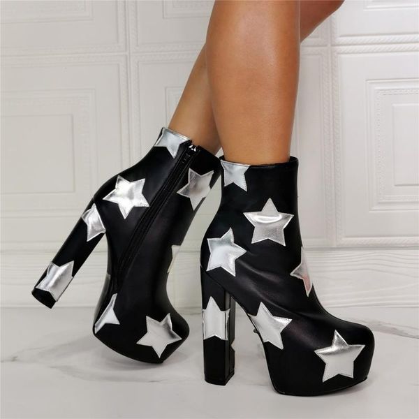 

boots with heels big high women's, Black