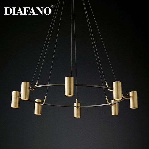

pendant lamps modern art chandelier led creative personality brass restaurant line
