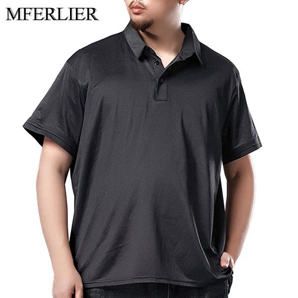 

men's polos summer shirts 7xl bust 143cm 6xl 5xl plus size, White;black