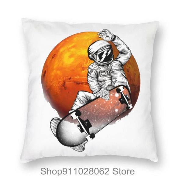 

moon skate astronaut throw pillows covers cases velvet pillowcase cushion dog small 26x26 navy blue pregnancy christmas neck cushion/decorat