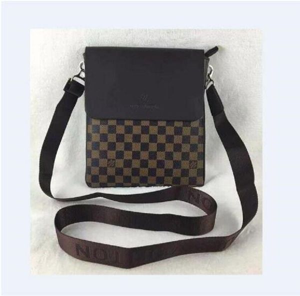 

2021 casual louis small bag lattice business flap messenger bag briefcase fashion vitton messenger bag, Red;black
