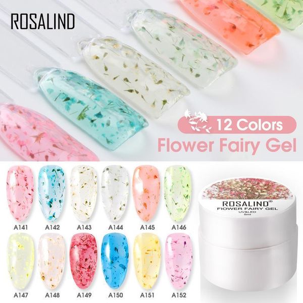 

nail art gel varnishes dried flower fairy soak off polish manicure uv led primer for nails design1