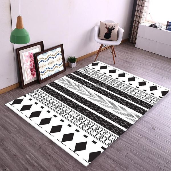 

nordic simple carpet living room sofa coffee table blanket bedside bed mat floor bedroom slip rug kids playing print carpets