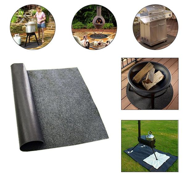 

tools & accessories bbq grill mat flame retardant anti skid pad fireproof oil repellent for outdoor camping stove cushion polyester fiber