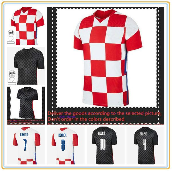 

2021 2022 modric mandzukic home away orsic soccer jersey perisic rakitic srna kovacic brozovic rebic football shirts men, Black