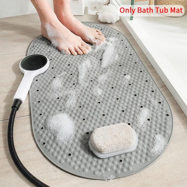 

bath mats el waterproof pvc non slip massage modern drain holes shower kitchen home for bathroom washable tub mat suction cup