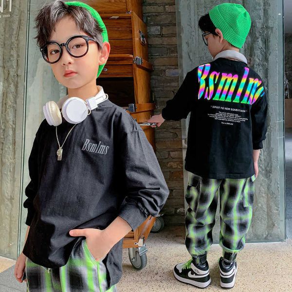 

cool spring autumn boys sweatshirts kidsteenager overcoat children clothes cotton pullover formal outwear g0917, Black