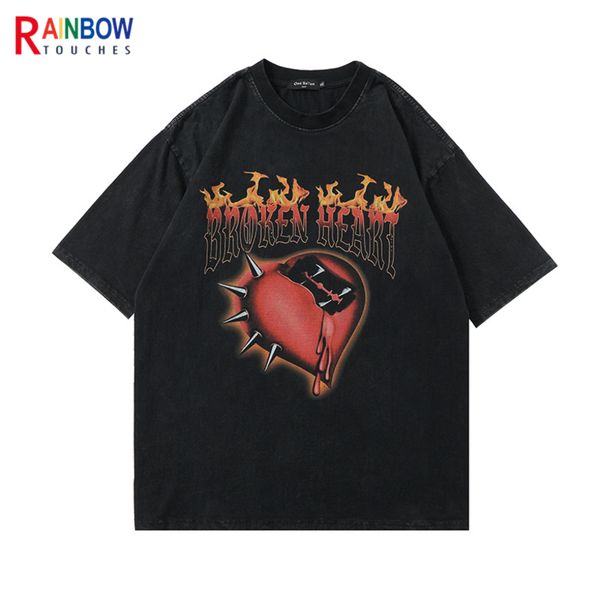 

men's and women's large t-shirts, half sved shirts, young people with love, hip hop, neutral, White;black