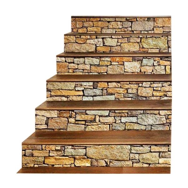 

wall stickers 3d stair sticker murals decal-vintage landscape staircase mural tile step risers removable peel and s