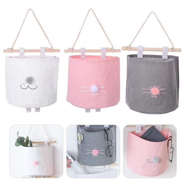 

3pcs detachable y hanging storage bag wall door boxes & bins