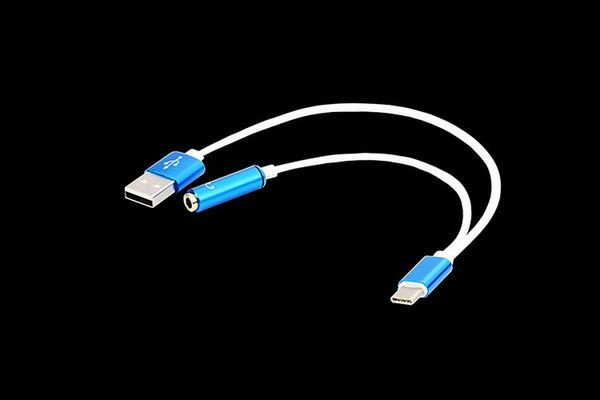 

audio cables & connectors 200pcs usb type-c charging cable 2 in 1 type c to 3.5 earphone adapter for listening music/charging