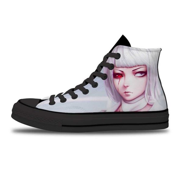 

tokyo ghoul diy japanese anime cartoon customized running non-slip casual shoes for man trend sports shoes