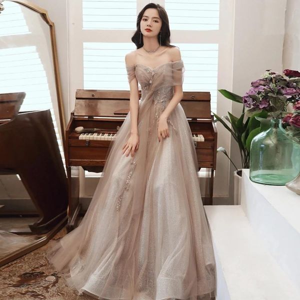 

autumn host evening dress female temperament banquet long style elegant and look thin ethnic clothing, Red