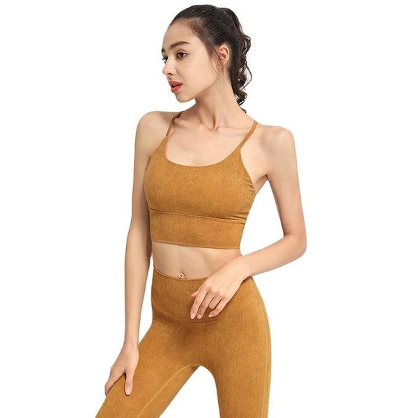 

yoga outfit arrival in 2021 luxury cotton set fitness workout high waist bulifting leggings women sport no steel ring bra