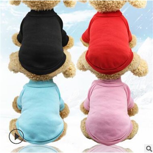 

pet cloth teddy golden cat solid color sweater thickened dog in autumn and winter