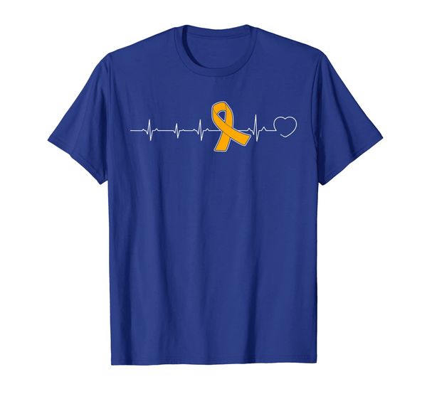 

heartbeat orange ribbon leukemia awareness tshirt, White;black