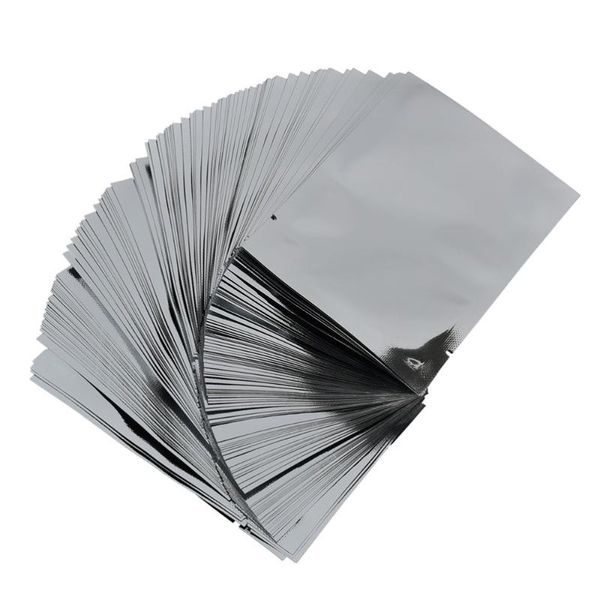 

gift wrap 100x aluminum foil bag pouch mylar vacuum silver food storage flat bags 3 sizes